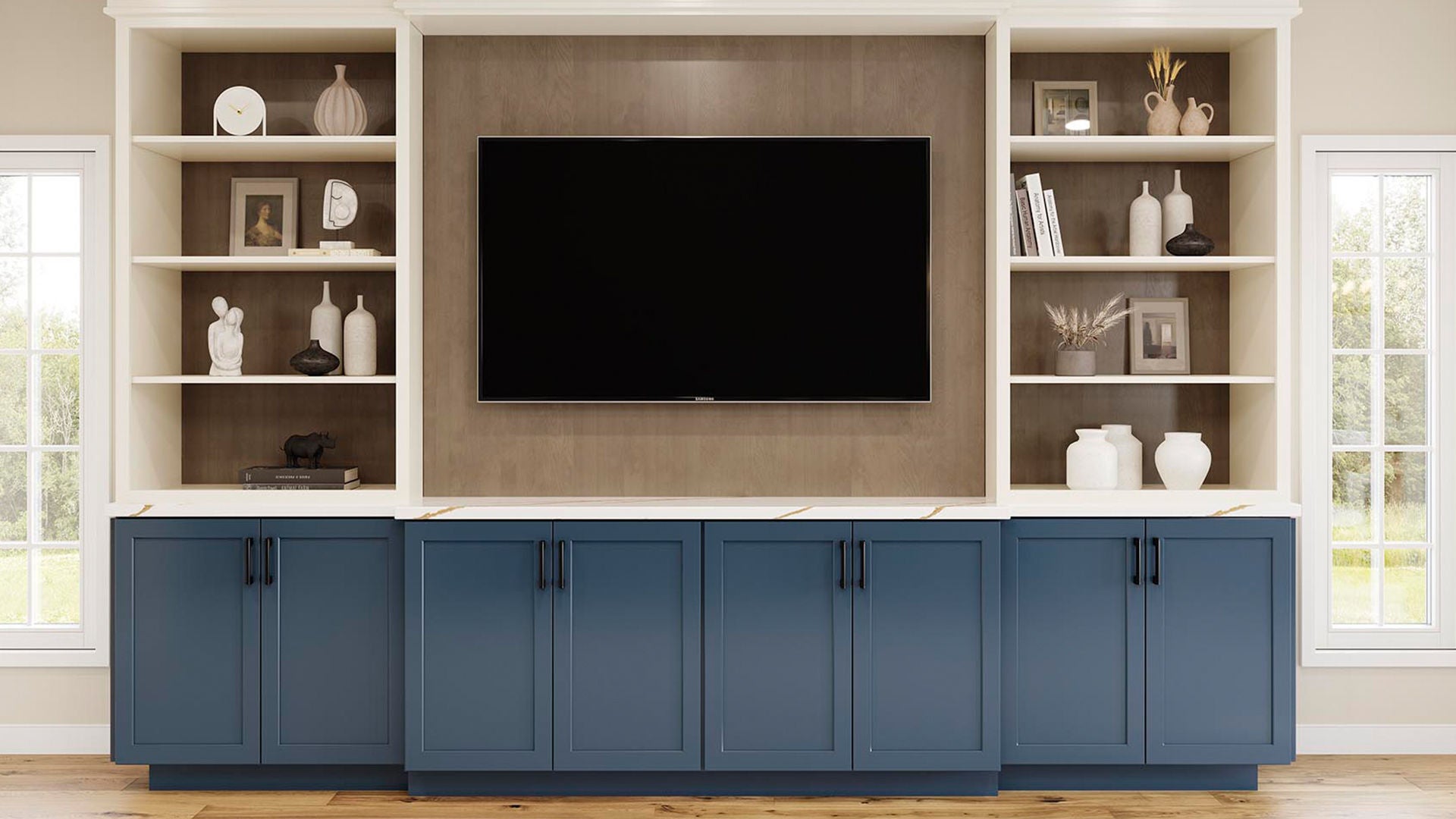 Breckenridge in Painted Navy and Maple Latte