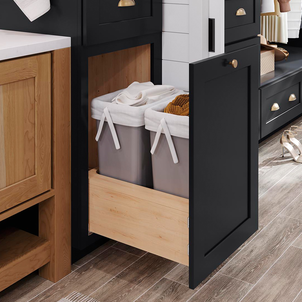 Bath cabinet with storage